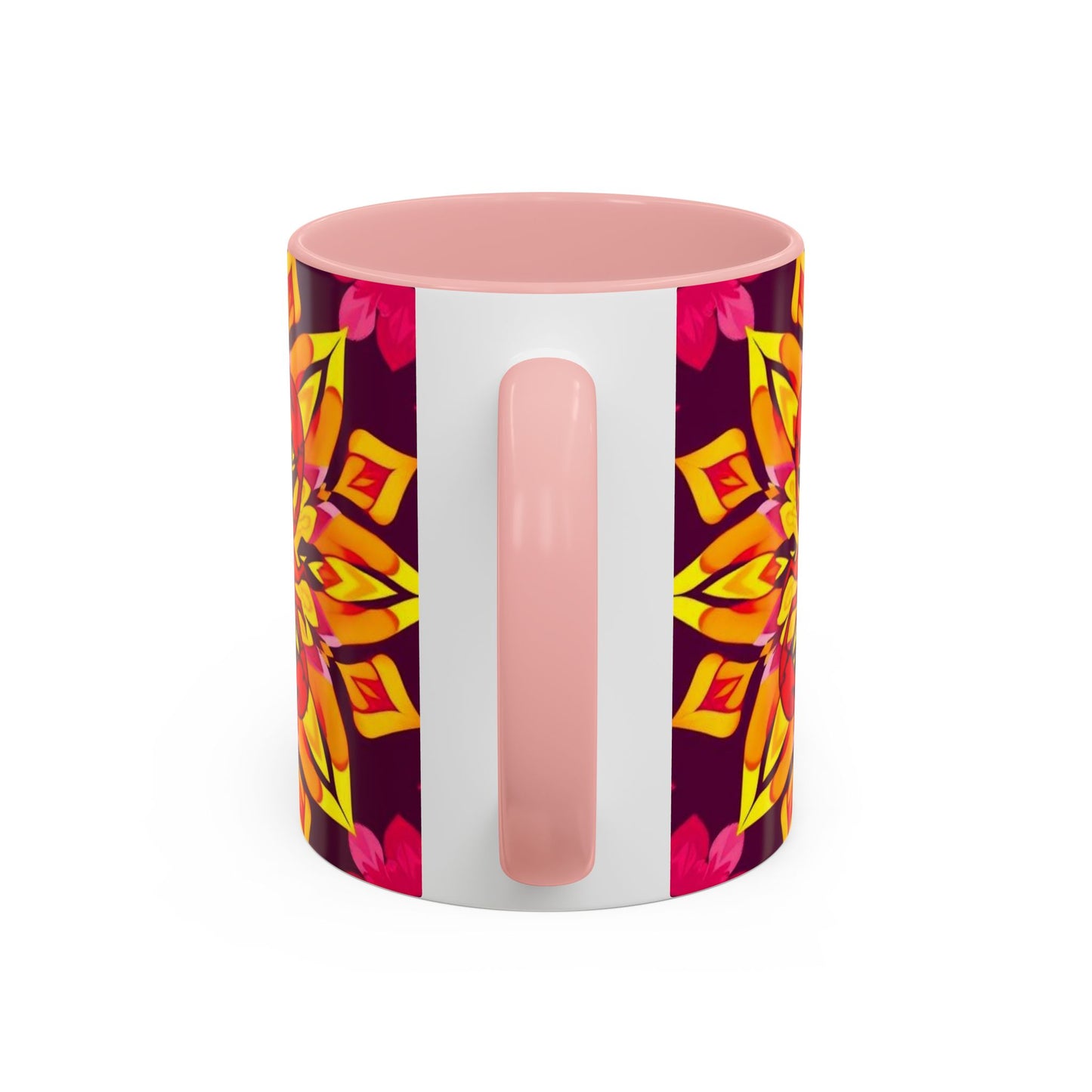 Accent Coffee Mug, Scorpio, Zodiac v1. Flower Pattern, (11, 15oz)