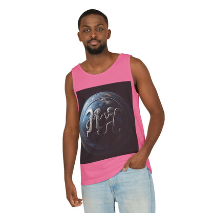 Unisex Garment-Dyed, Tank Top, Gemini Design, Space Symbol , 100% US cotton