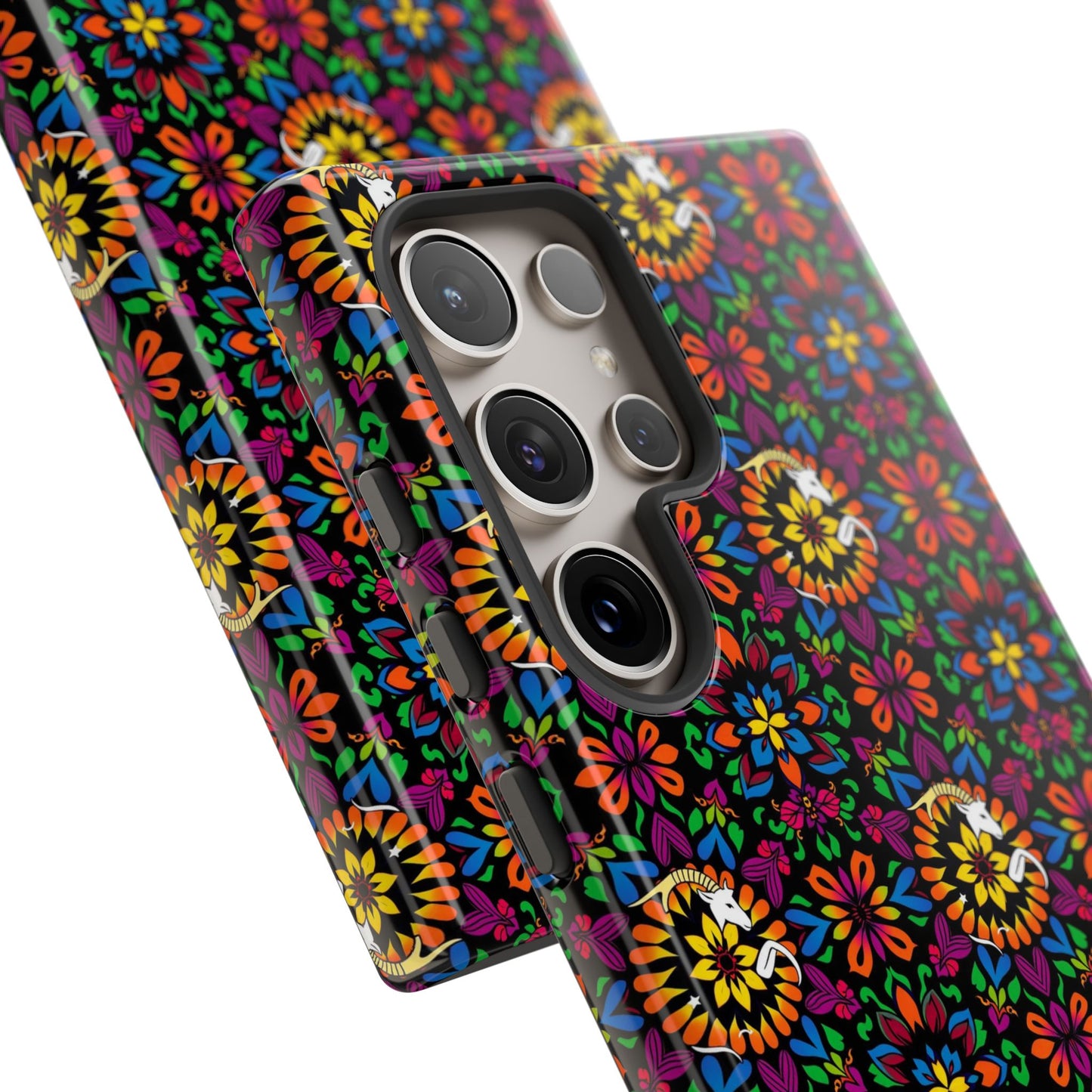 Tough Cases, Capricorn, Zodiac v2, Flower Pattern
