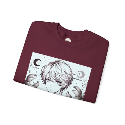 Unisex Heavy Blend™ Crewneck Sweatshirt,Two Moon, Cancer Zodiac Design