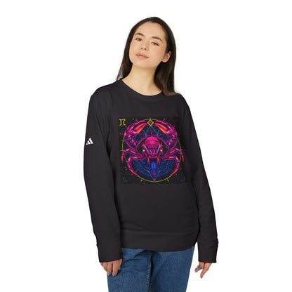 Adidas, Unisex Fleece Crewneck Sweatshirt, Cancer, Pop Art, Zodiac