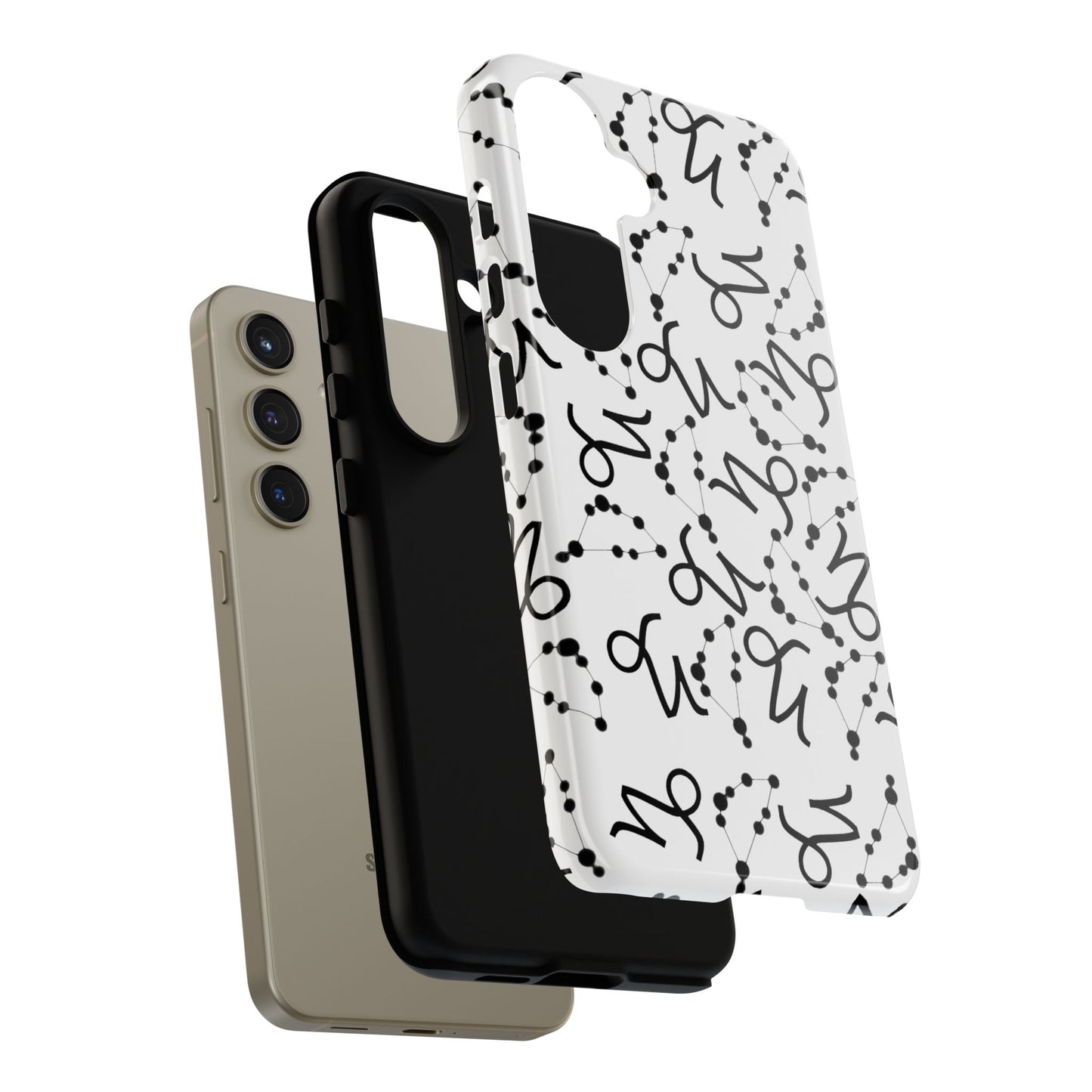 Tough Cases with the Capricorn Zodiac sign for iPhone, Samsung Galaxy, and Google Pixel devices