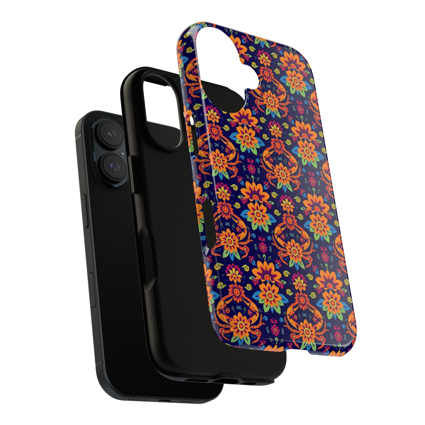 Tough Cases, Cancer, Zodiac, Flower Pattern