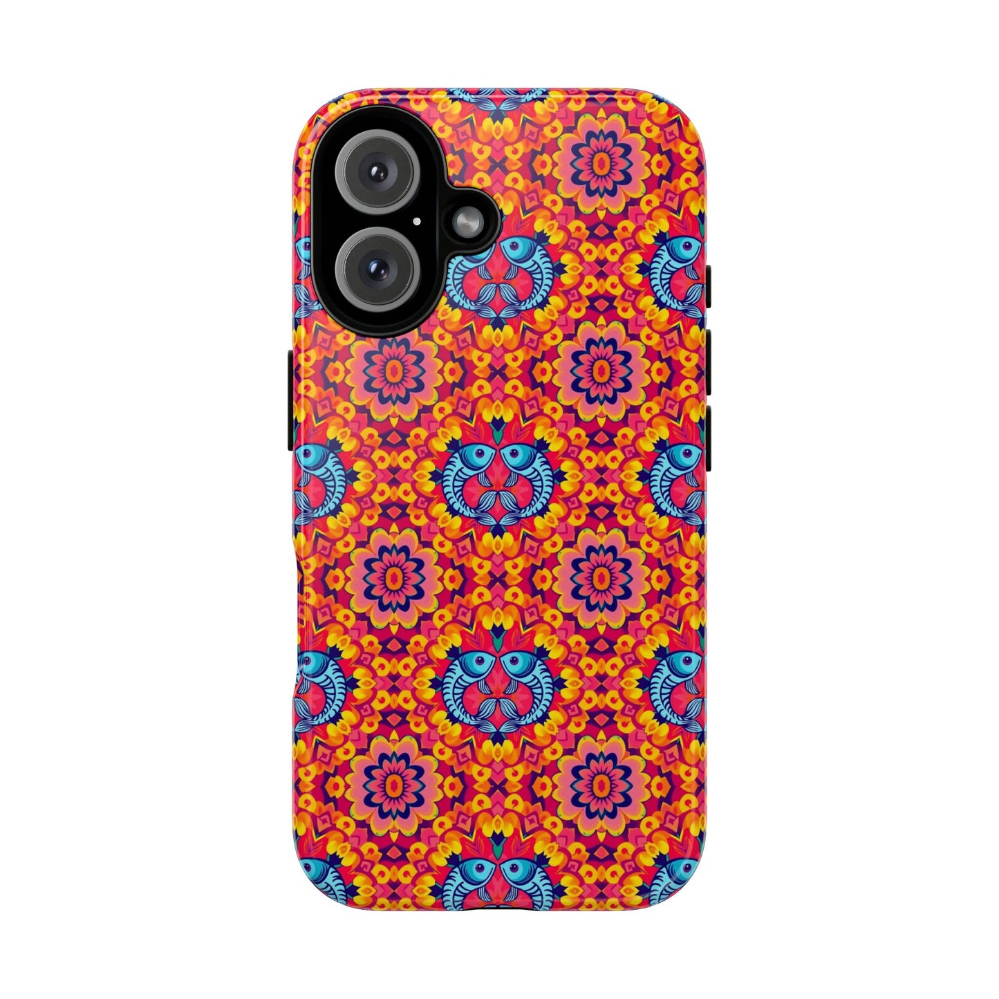 Tough Cases, Pisces, Zodiac v1, Flower Pattern