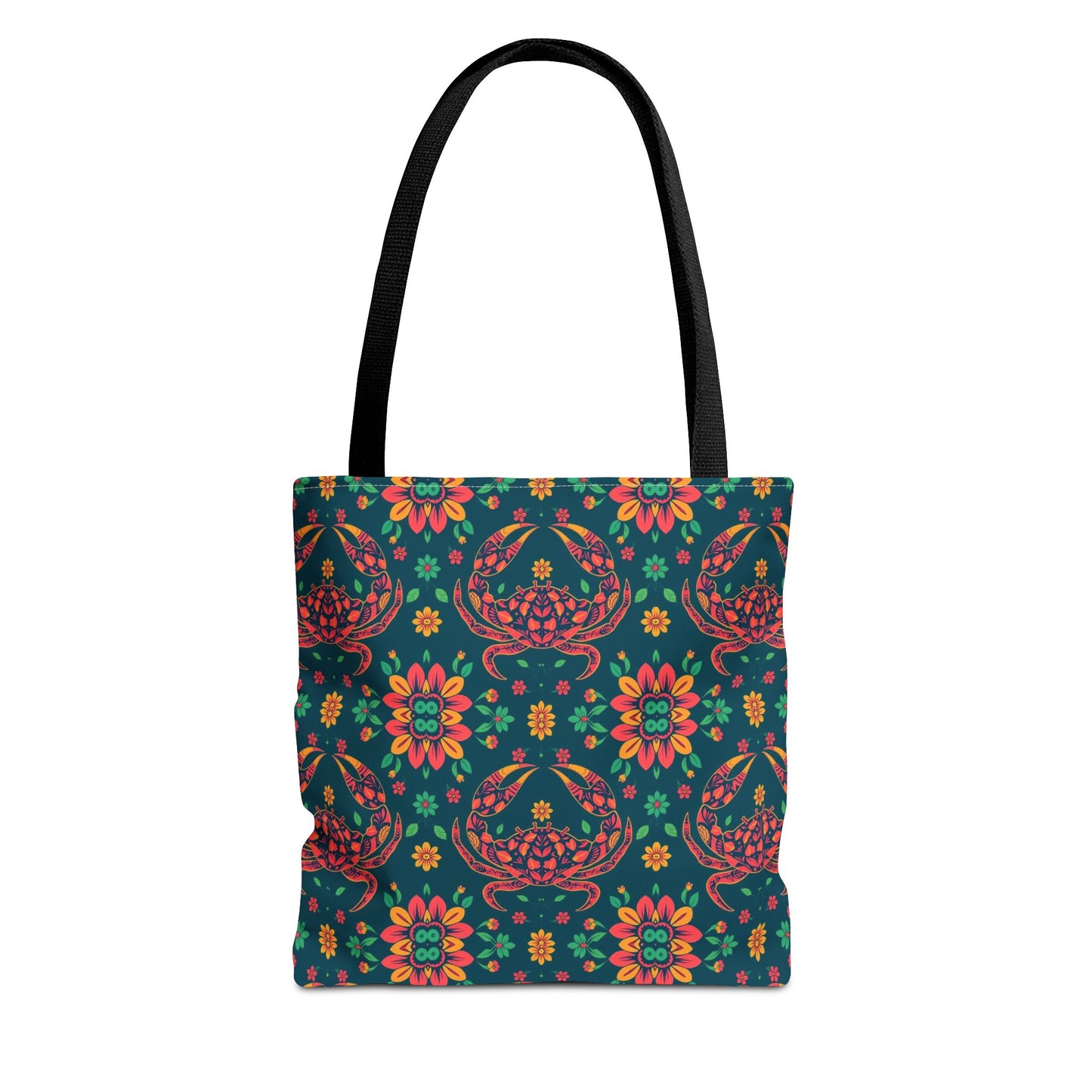 Tote Bag (AOP), Cancer, Zodiac v2, Flower Pattern