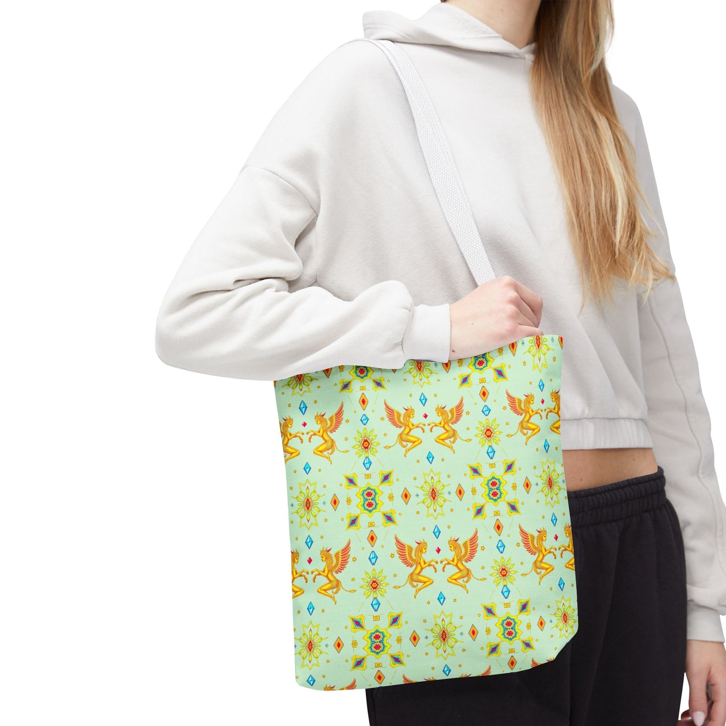 Tote Bag (AOP), Gemini, Zodiac v1, Jewel Pattern