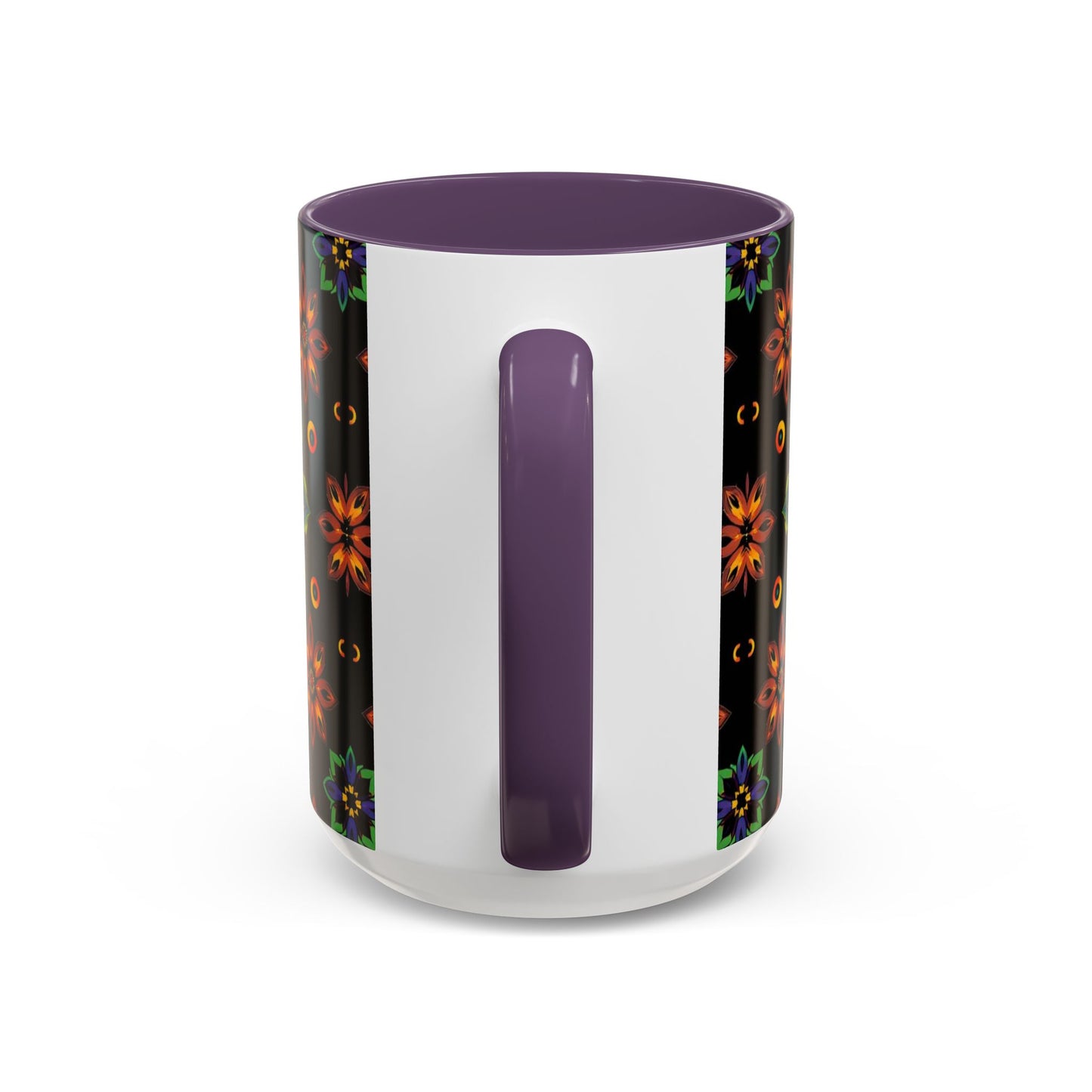 Accent Coffee Mug, Libra, Zodiac v4, Flower Pattern, (11, 15oz)