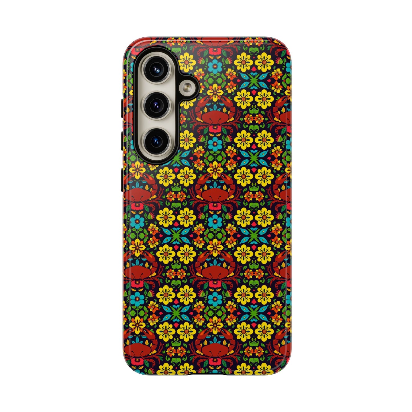 Tough Cases, Cancer, Zodiac v2, Flower Pattern