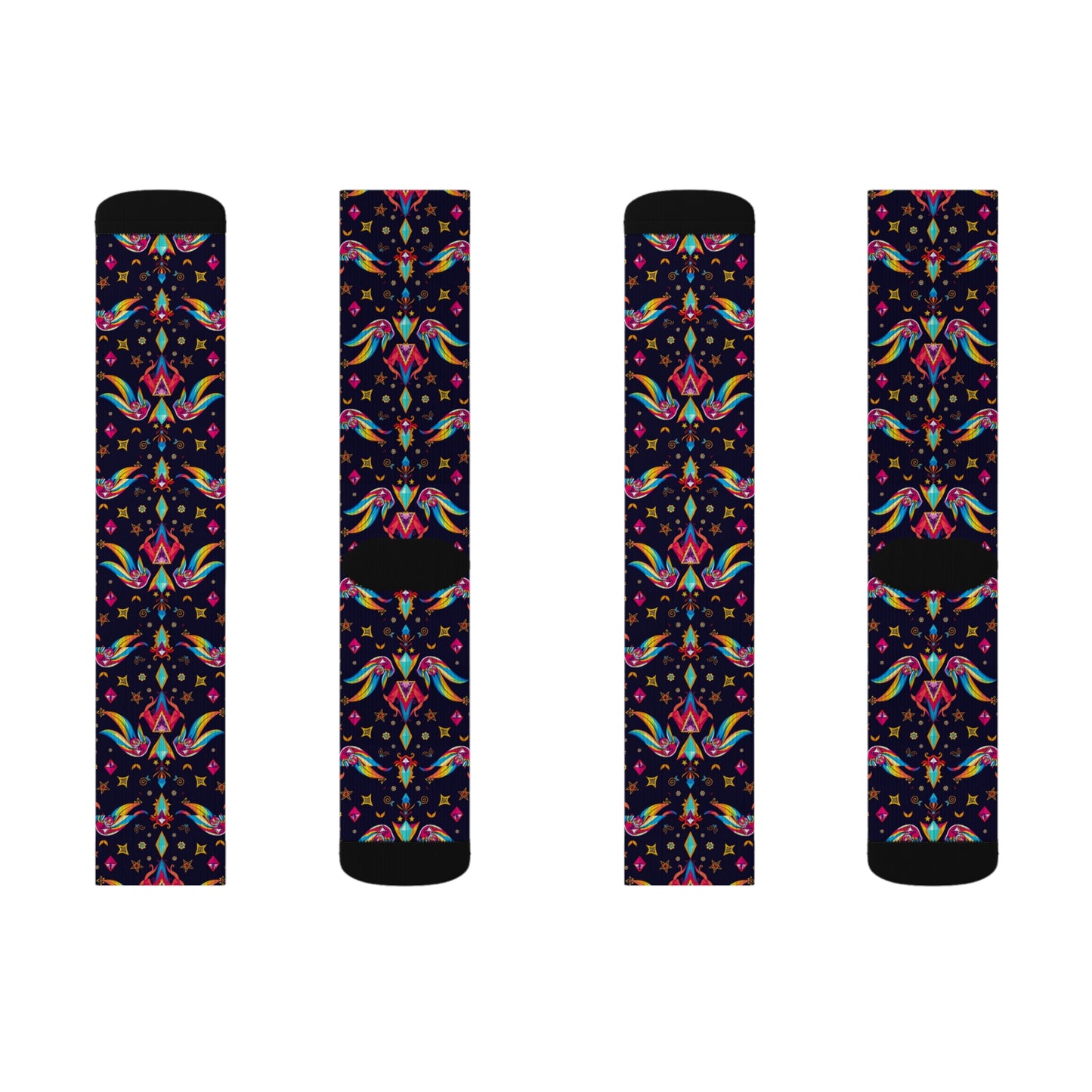 Sublimation Socks, Virgo, Zodiac v4, Jewel Pattern