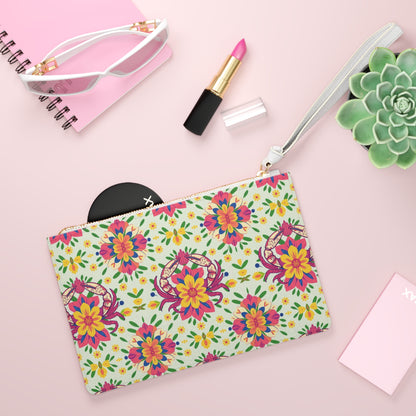 Clutch Bag, Cancer, Zodiac v2, Flower Pattern