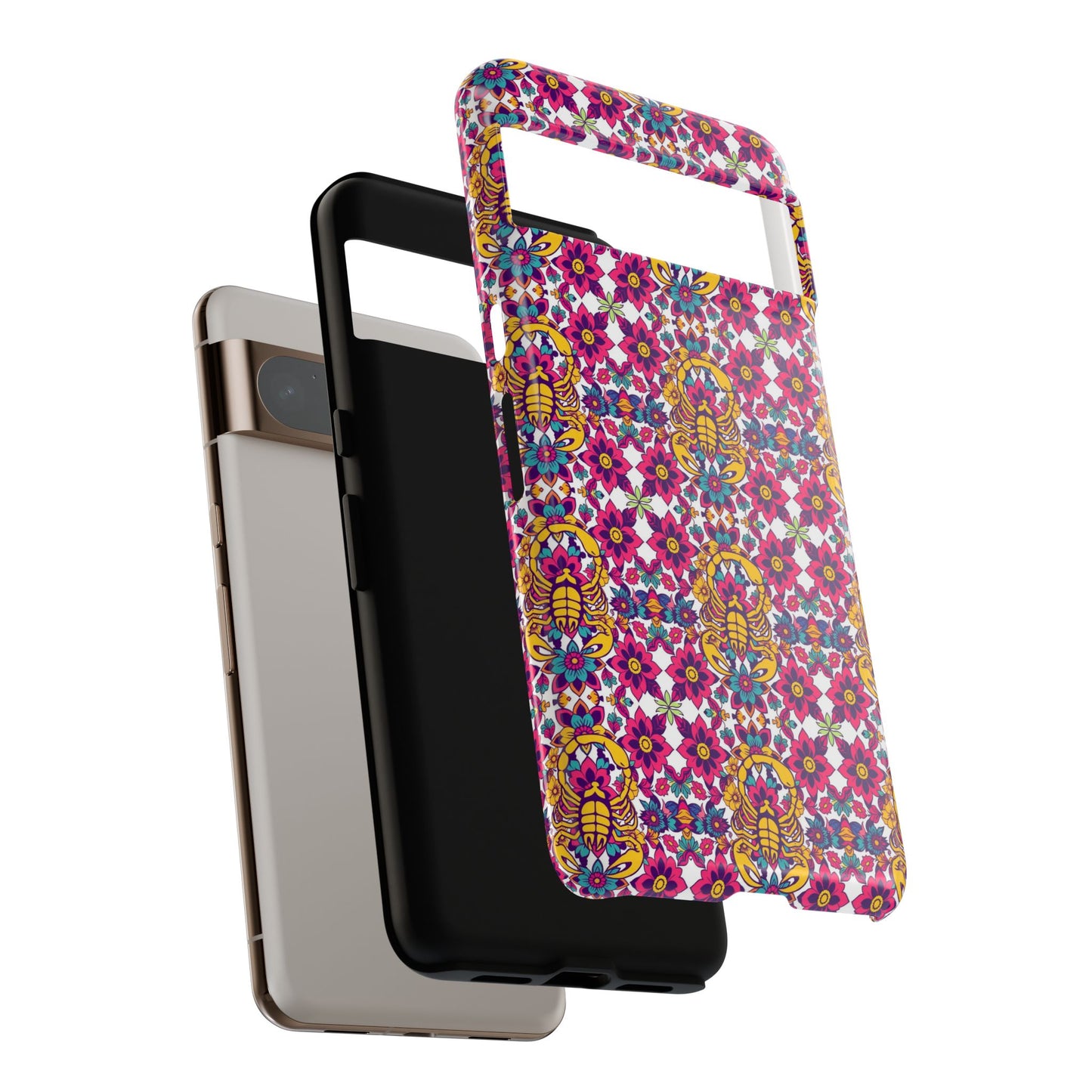 Tough Cases, Scorpio, Zodiac v2, Flower Pattern