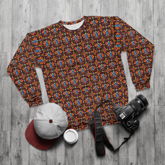 Unisex Sweatshirt (AOP), Taurus, Zodiac v1, Jewel Pattern