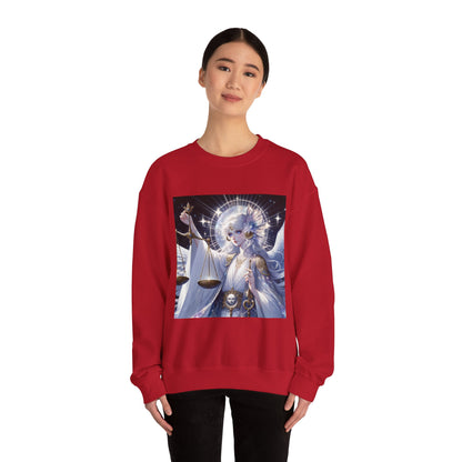 Unisex Heavy Blend™ Crewneck Sweatshirt,anime angel, Libra Zodiac Design