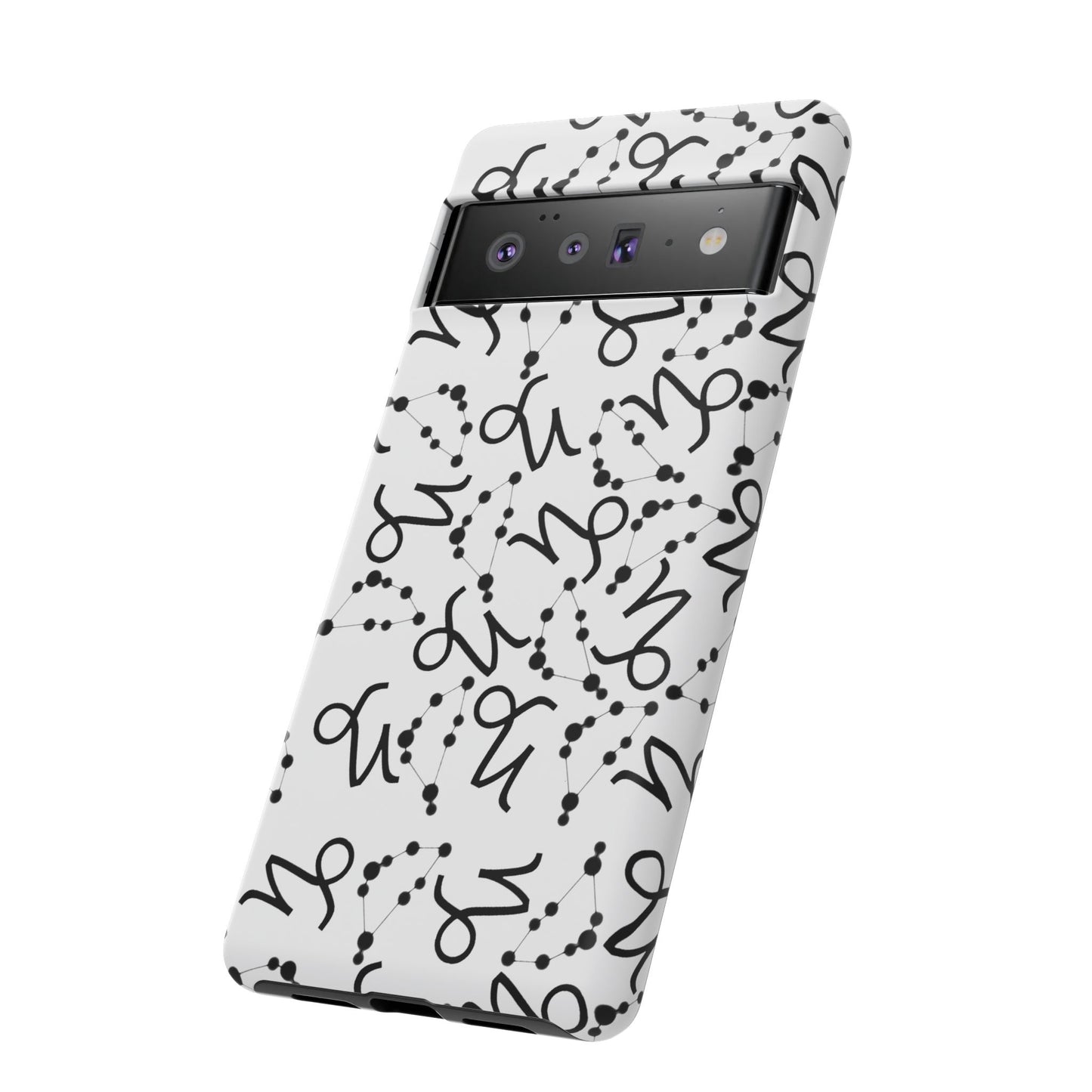 Tough Cases with the Capricorn Zodiac sign for iPhone, Samsung Galaxy, and Google Pixel devices