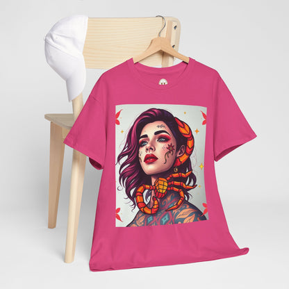 Unisex Heavy Cotton T-Shirt, Scorpio, Zodiac v3, Sexy Art