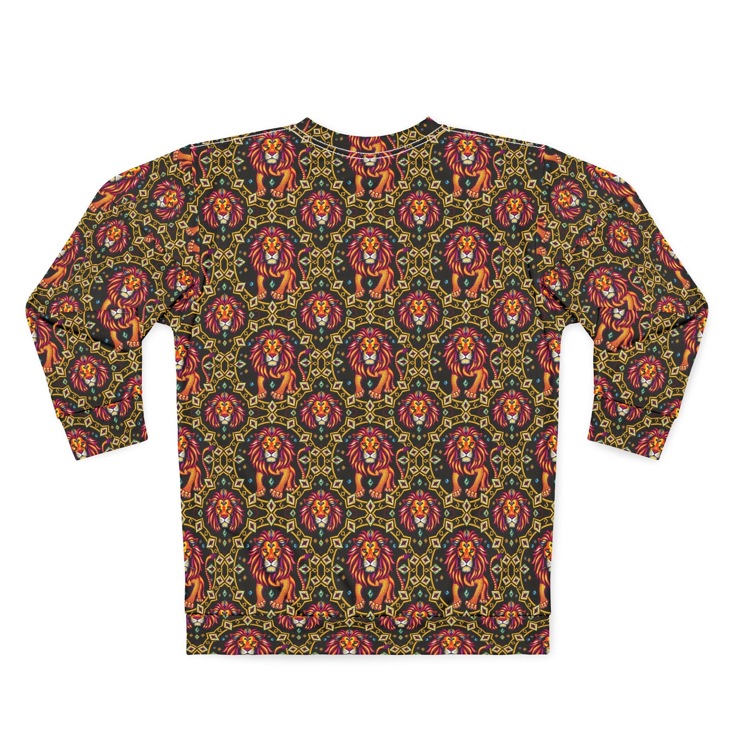 Unisex Sweatshirt (AOP), Leo, Zodiac v2, Jewel Pattern