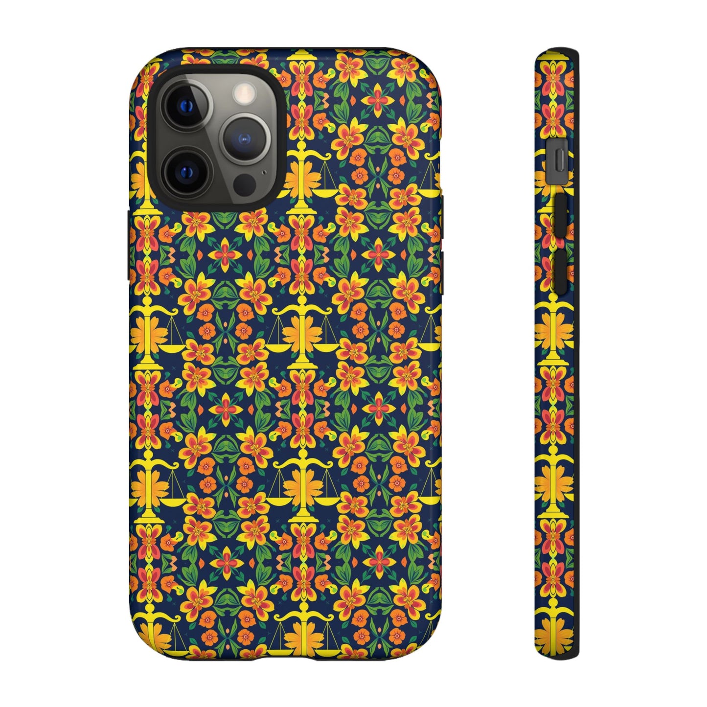 Tough Cases, Libra, Zodiac v3, Flower Pattern