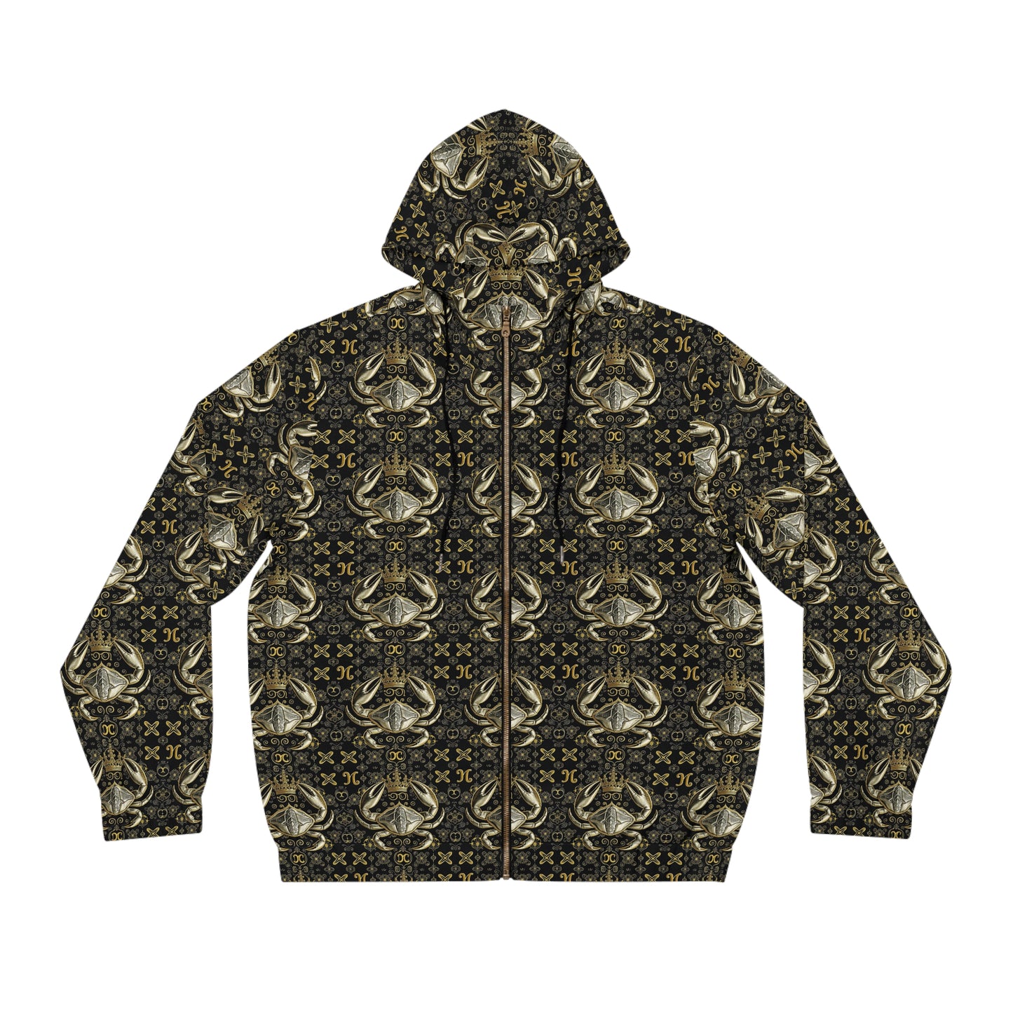 Full-Zip Hoodie (AOP), Cancer, Zodiac v3, Pattern