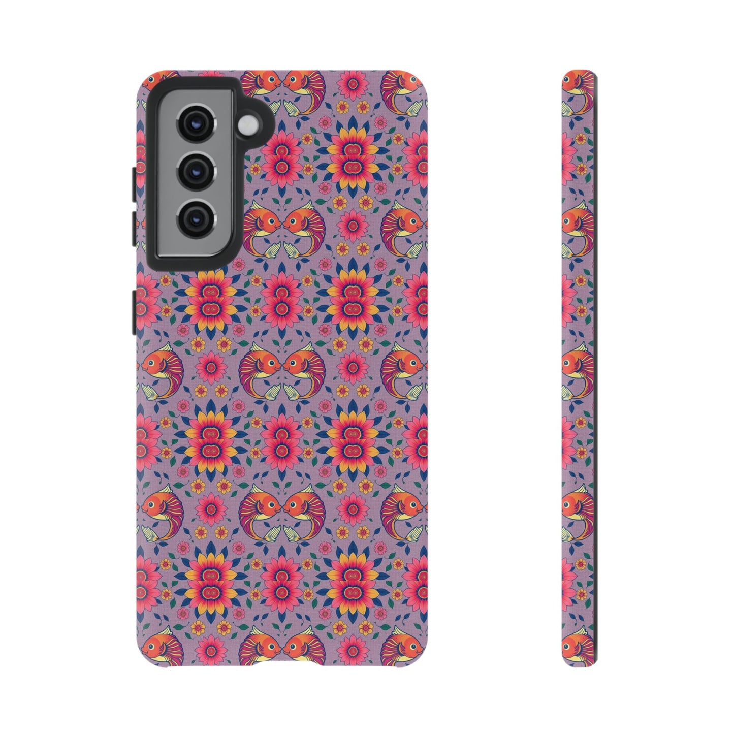 Tough Cases, Pisces, Zodiac v3, Flower Pattern