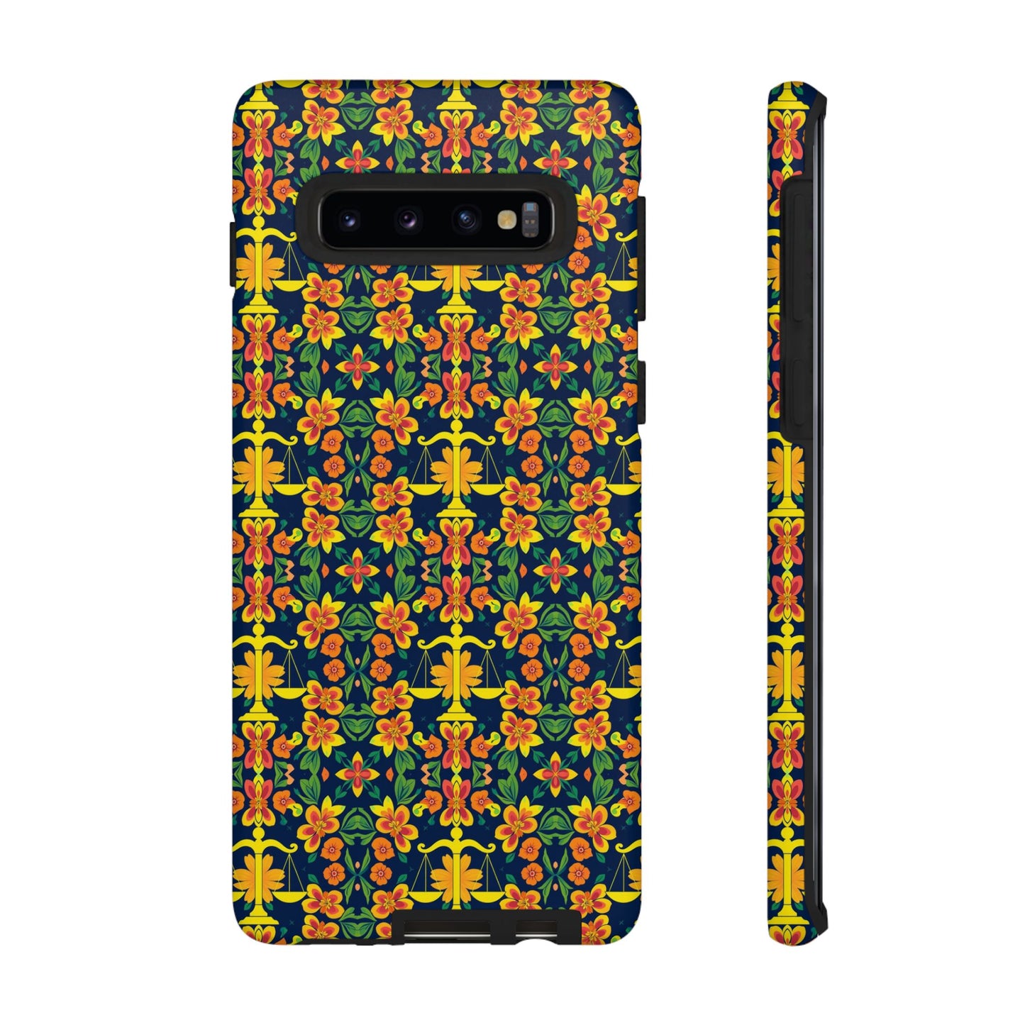 Tough Cases, Libra, Zodiac v3, Flower Pattern