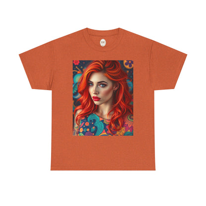 Unisex Heavy Cotton T-Shirt, Aquarius, Zodiac v1, Sexy Art