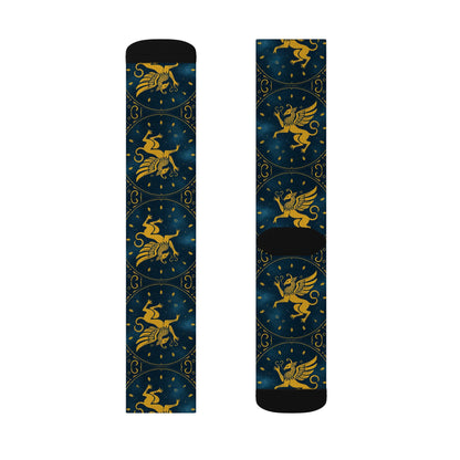 Sublimation Socks, Virgo, Zodiac Pattern