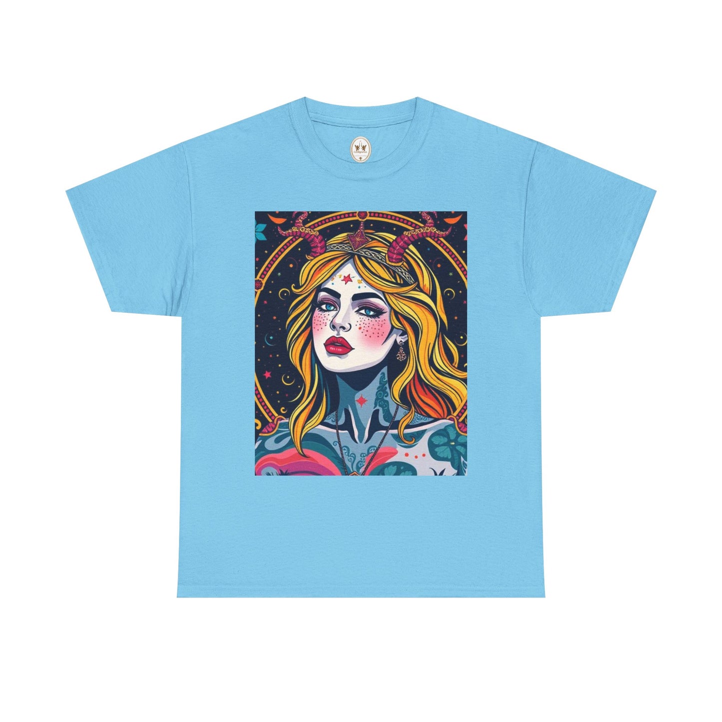 Unisex Heavy Cotton T-Shirt, Virgo, Zodiac v2, Sexy Art