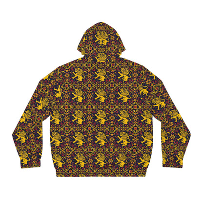 Full-Zip Hoodie (AOP), Leo, Zodiac v4, Pattern