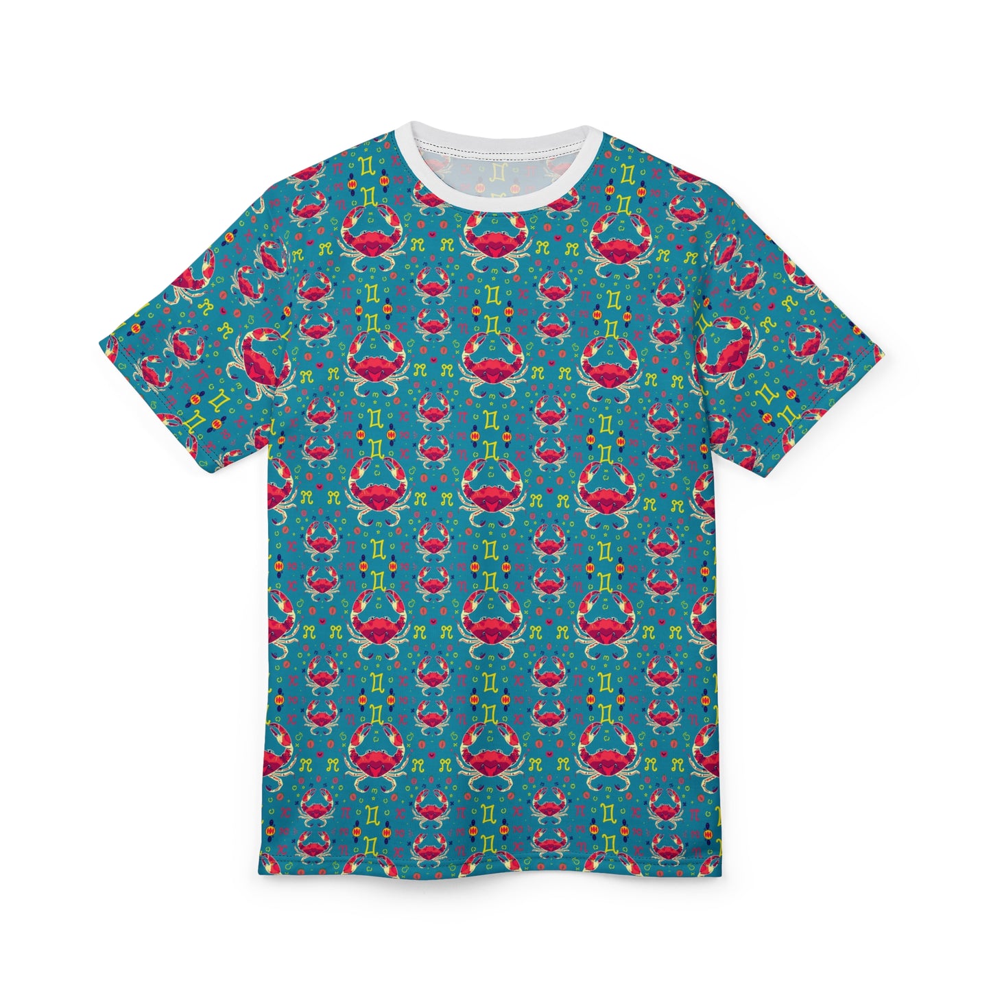Unisex Cut & Sew T-Shirt, AOP, Cancer, Zodiac v1, Pattern