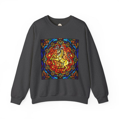 Unisex Heavy Blend™ Crewneck Sweatshirt, Glass 1, Capricorn Zodiac Design