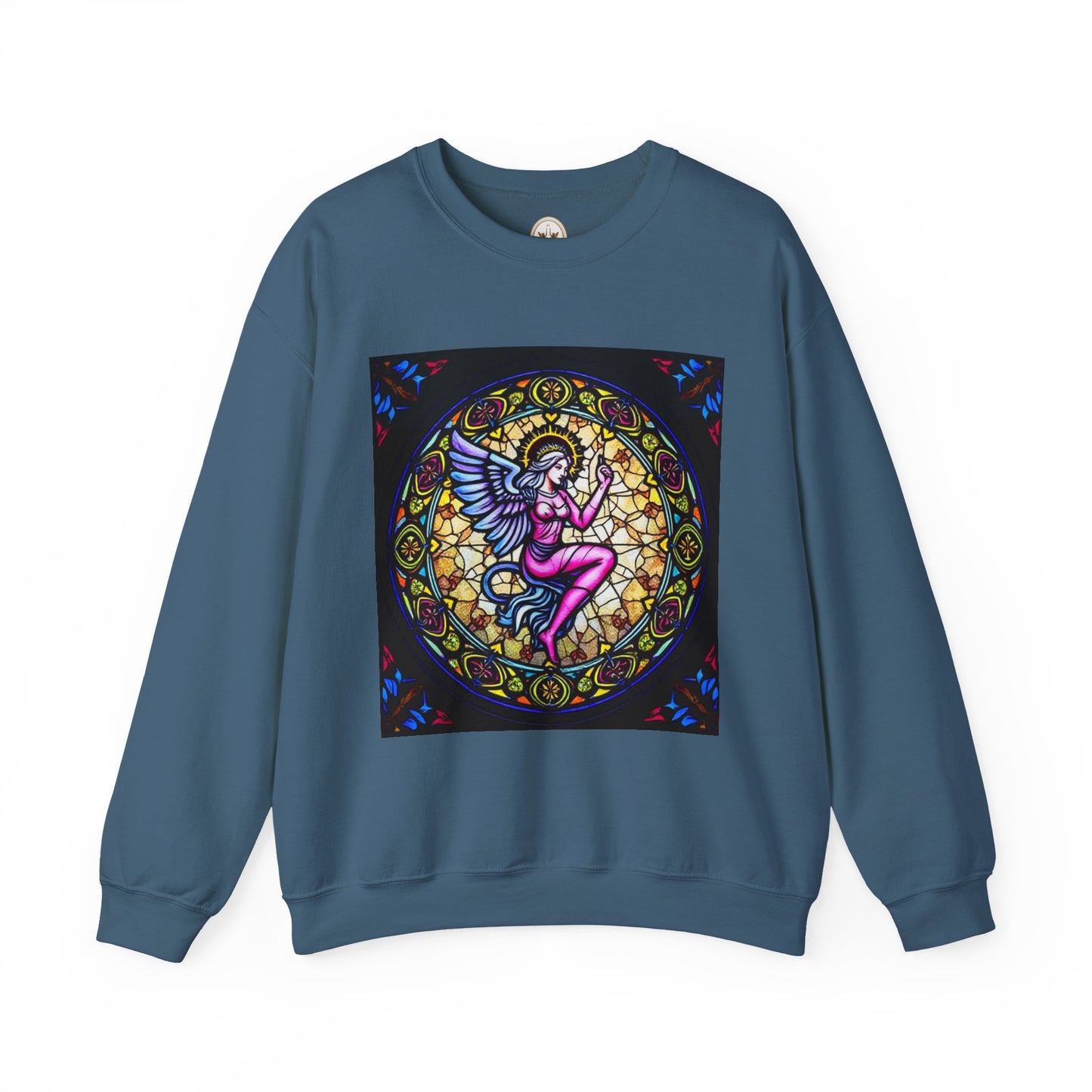 Unisex Heavy Blend™ Crewneck Sweatshirt, Glass 1, Virgo Zodiac Design