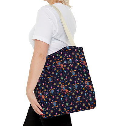 Tote Bag (AOP), Capricorn, Zodiac v1, Jewel Pattern