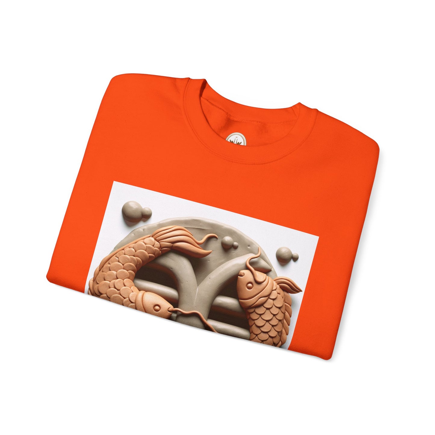 Unisex Heavy Blend™ Crewneck Sweatshirt,Two Fishes  Pisces Zodiac Design
