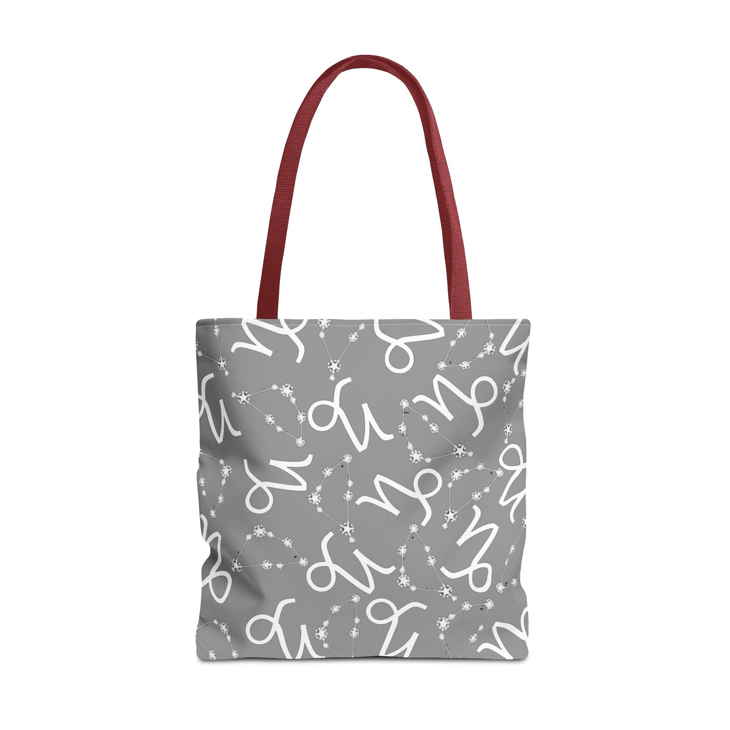 Tote Bag, Capricorn Zodiac Sign, AOP, (Grey, White)