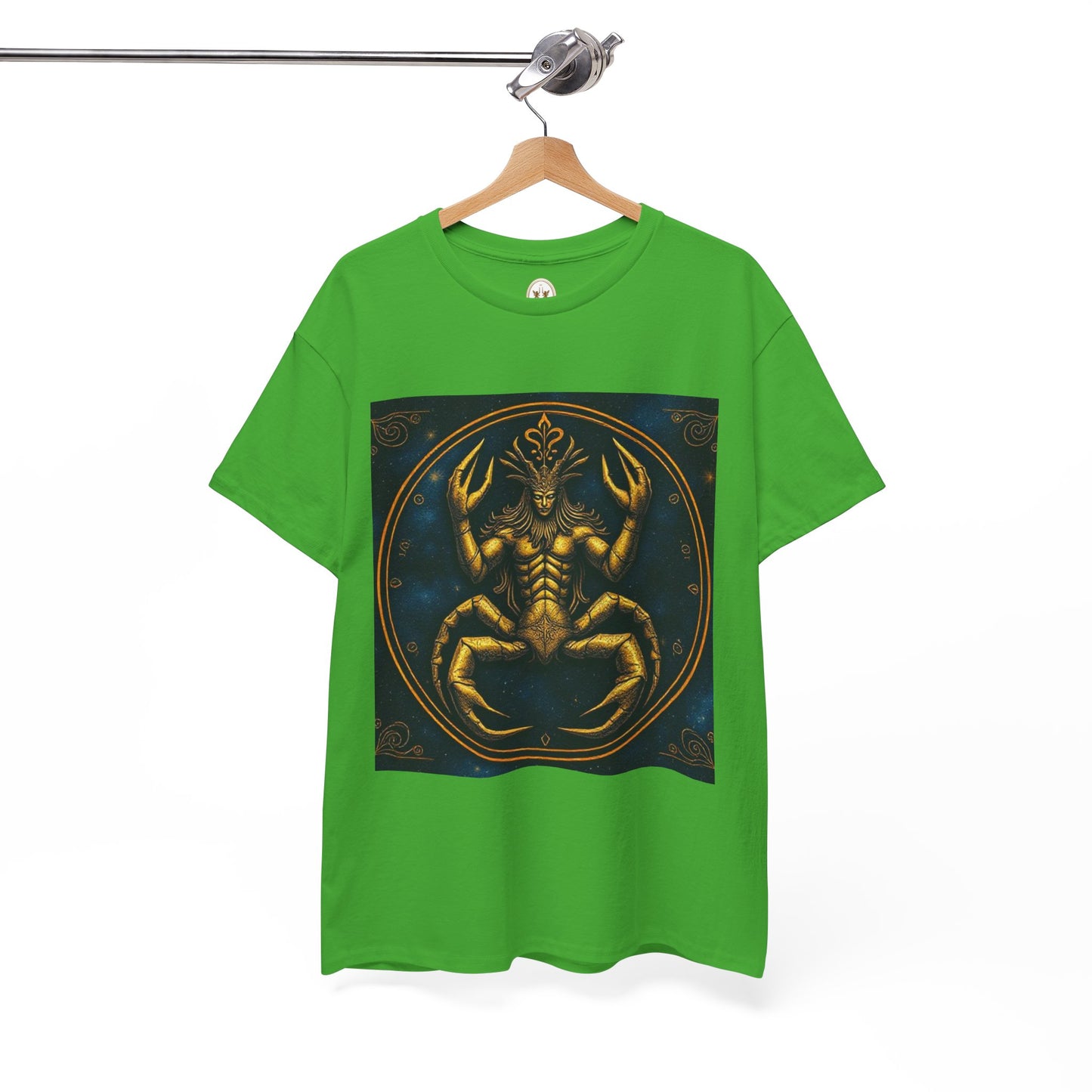 Unisex Heavy Cotton T-Shirt, Scorpion King, Cancer Zodiac Design