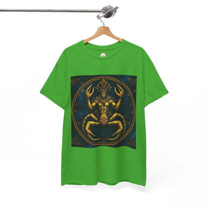 Unisex Heavy Cotton T-Shirt, Scorpion King, Cancer Zodiac Design