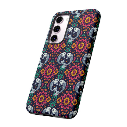 Tough Cases, Pisces, Zodiac v4, Flower Pattern
