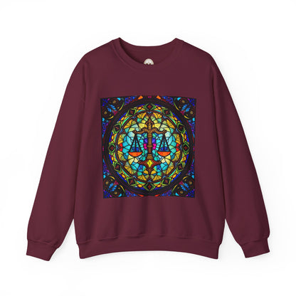 Unisex Heavy Blend™ Crewneck Sweatshirt, Glass, Libra Zodiac Design