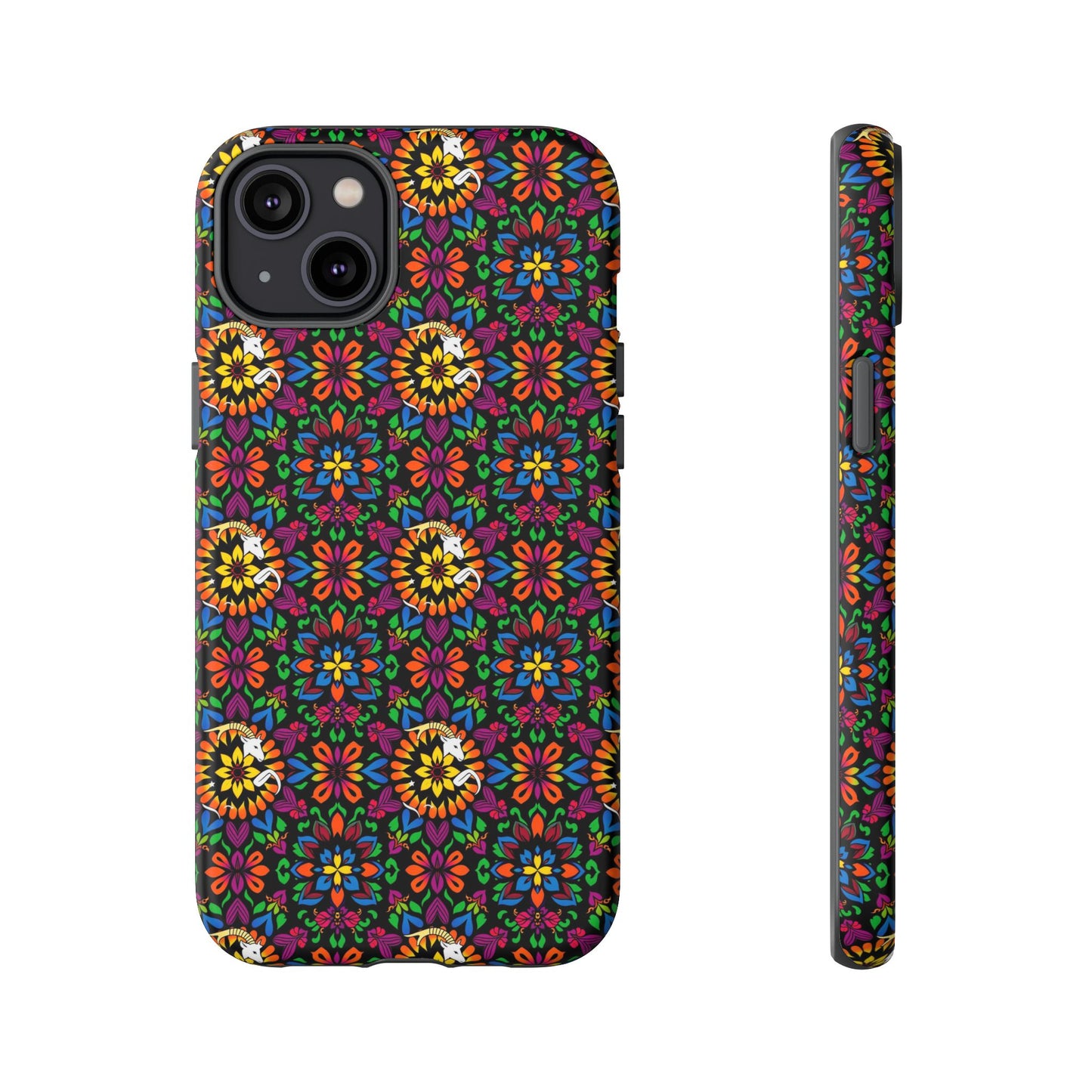 Tough Cases, Capricorn, Zodiac v2, Flower Pattern