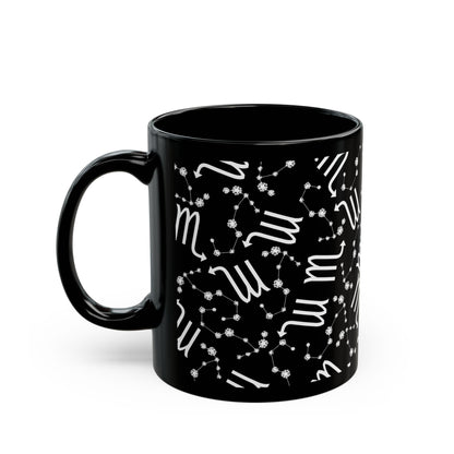 Zodiac 11oz Black Mug Scorpio Zodiac Sign