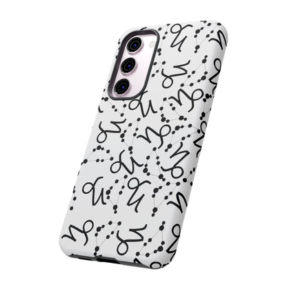 Tough Cases with the Capricorn Zodiac sign for iPhone, Samsung Galaxy, and Google Pixel devices