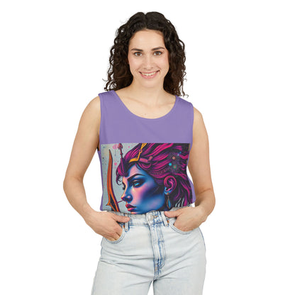 Unisex Garment-Dyed, Tank Top, Sagittarius Design, Pop Art, 100% US cotton