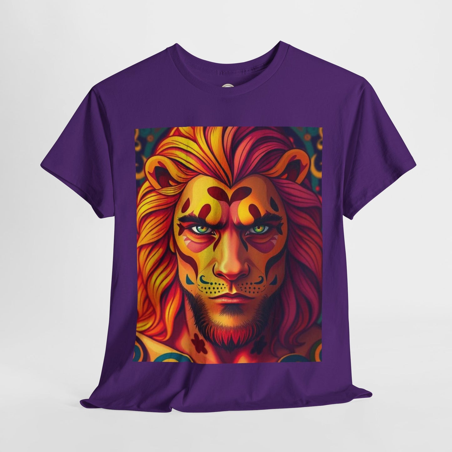 Unisex Heavy Cotton T-Shirt, Leo, Zodiac v2, Sexy Art