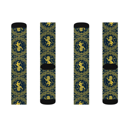 Sublimation Socks, Leo, Zodiac, Pattern