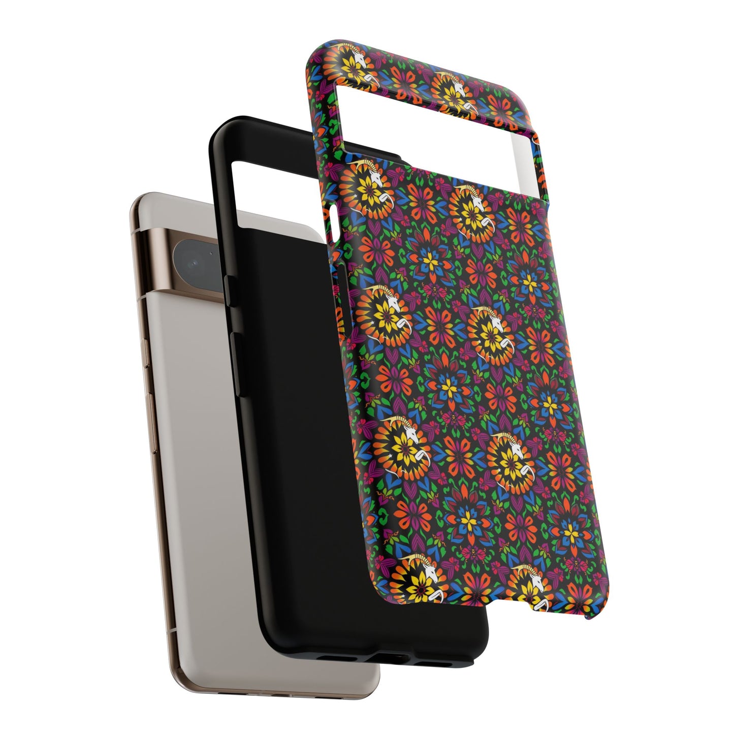 Tough Cases, Capricorn, Zodiac v2, Flower Pattern