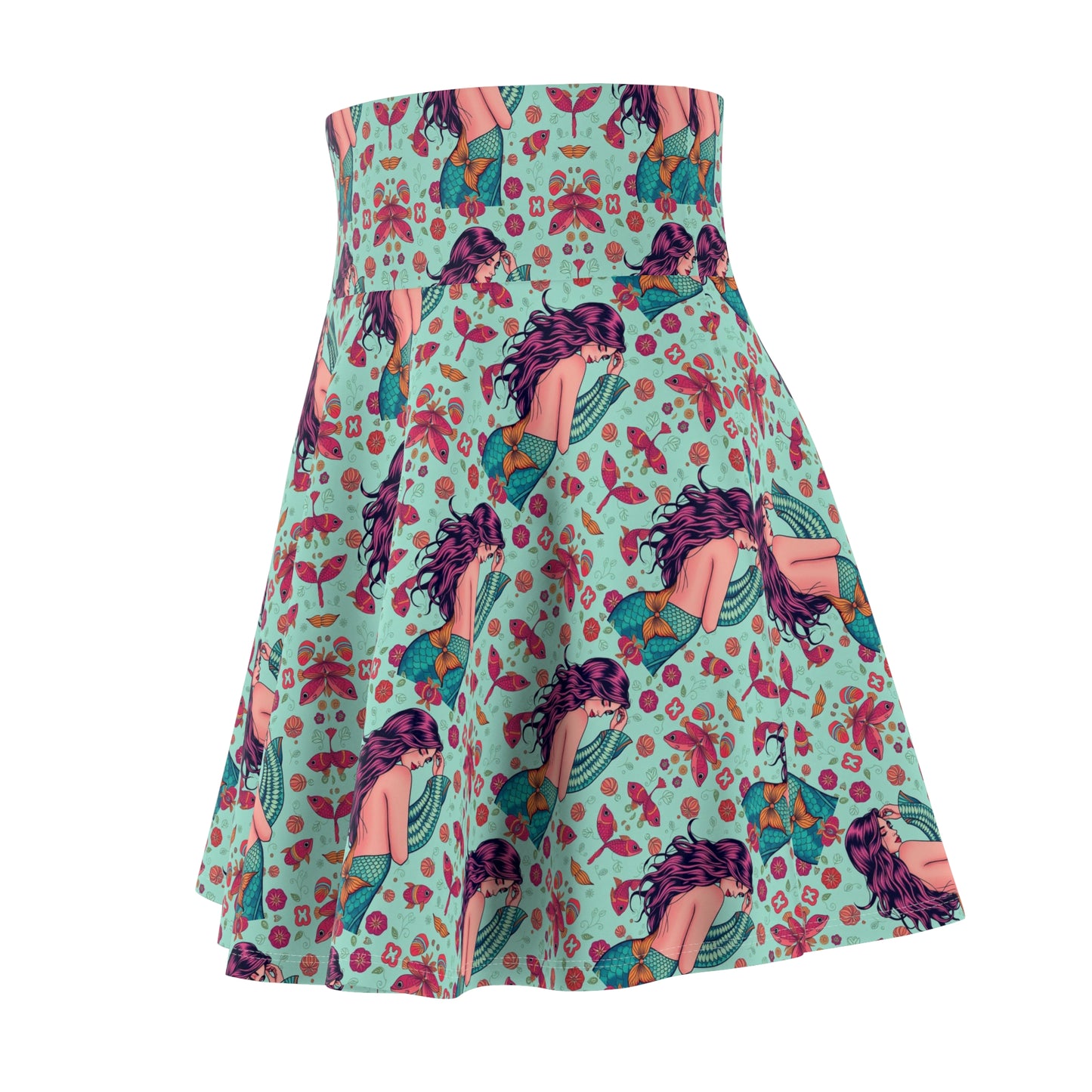 Women's Skater Skirt, (AOP), Pisces, Zodiac v2, Sexy Pattern