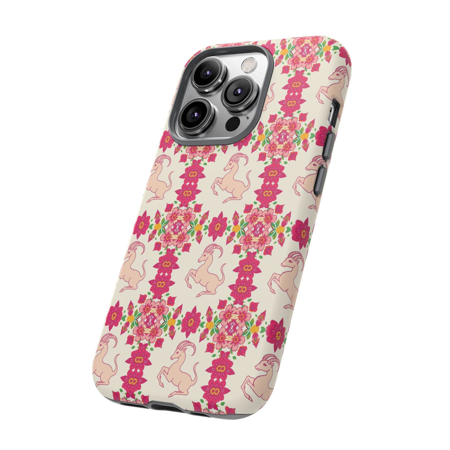 Tough Cases, Capricorn, Zodiac v3, Flower Pattern