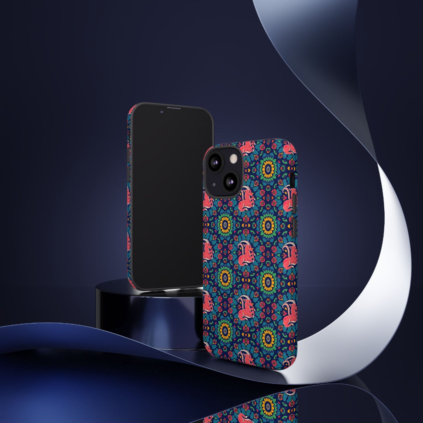 Tough Cases, Capricorn, Zodiac v1, Flower Pattern