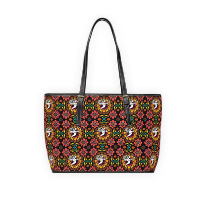 Leather Shoulder Bag, Sagittarius, Zodiac, Flower Pattern