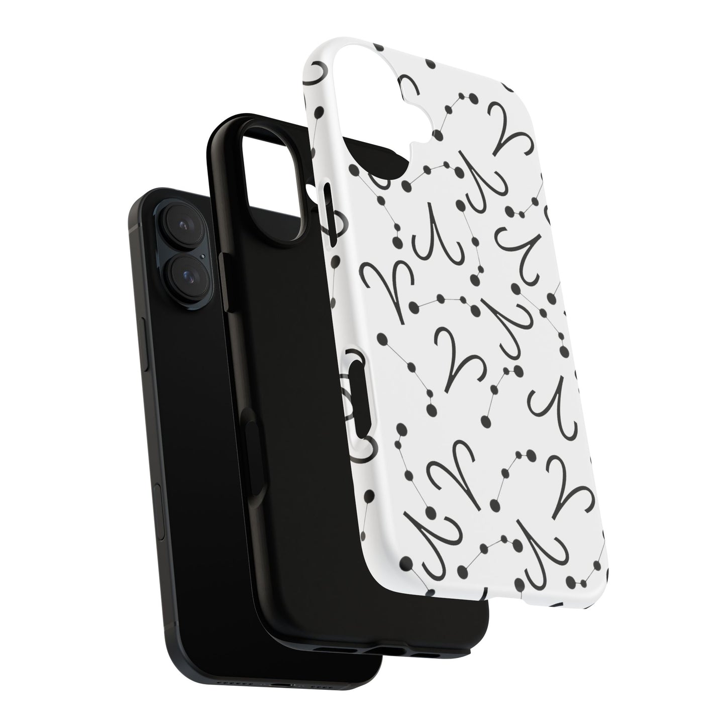 Tough Cases with the Aries Zodiac sign for iPhone, Samsung Galaxy, and Google Pixel devices